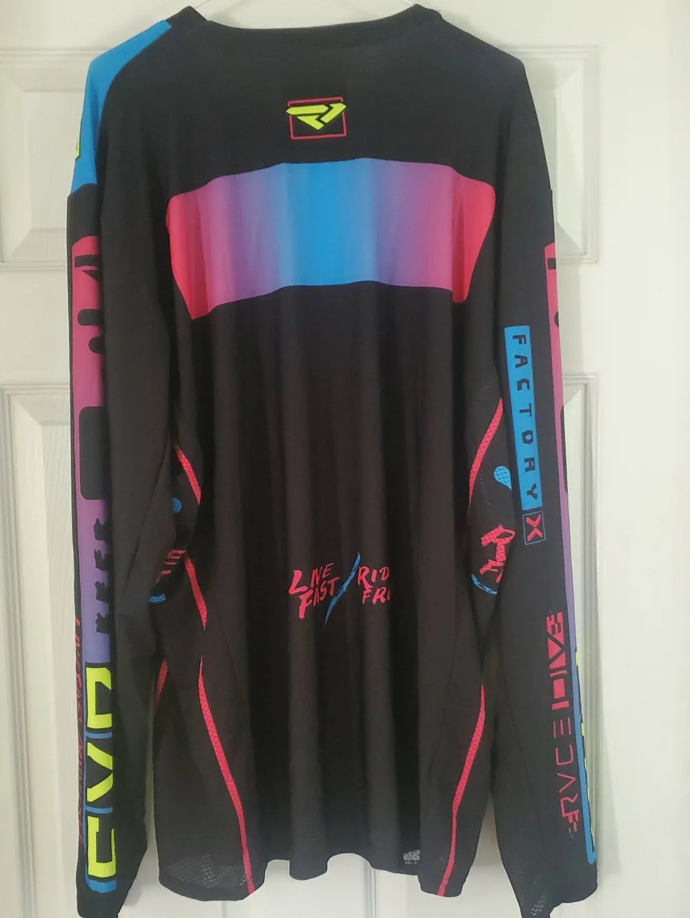 FXR Men's Black Neon Graphic Moto Shirt - Picture 3 of 9
